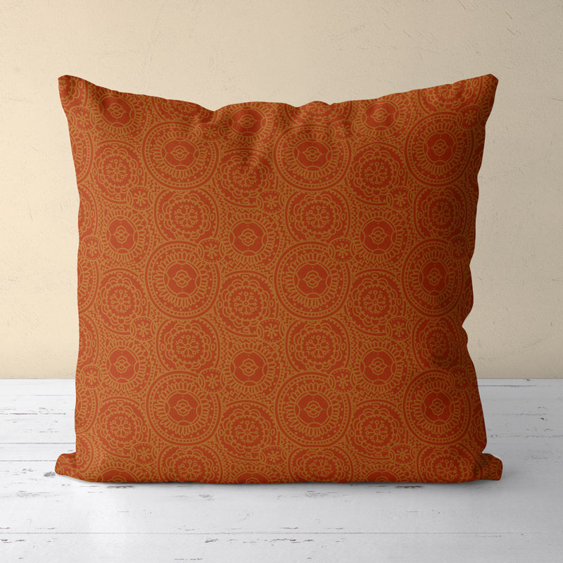Housse de coussin carré et insert, Orangé