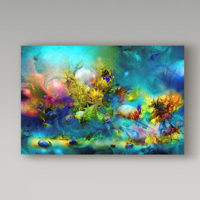 «Coral Reef Emerald», impression sur toile tendue par Juriel