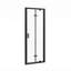 Porte de douche pliante en aluminium noir mat 32 po x H 72 po x verre trempé transparent 1/4 po-133336708