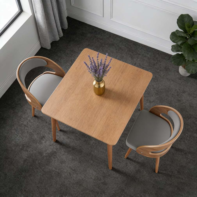 Ensemble de chaises de salle à manger en bois, Gris foncé