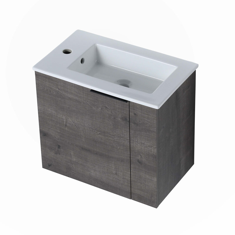 Meuble-lavabo simple 22 po avec plateau en céramique Driljon