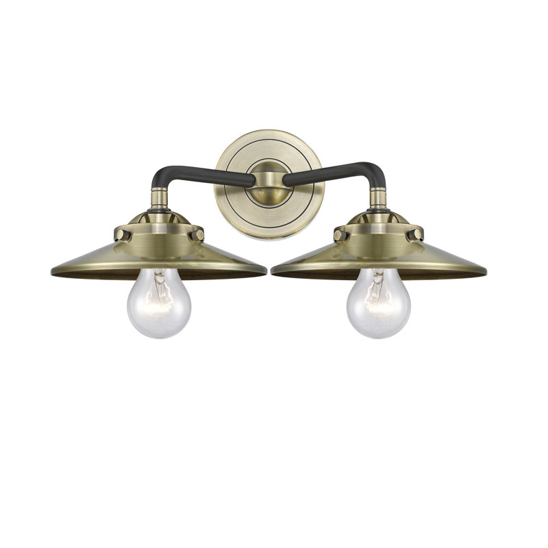 Clintonpark 2 - Light Dimmable Vanity Light, Black Antique Brass, Antique Brass, Incandescent 