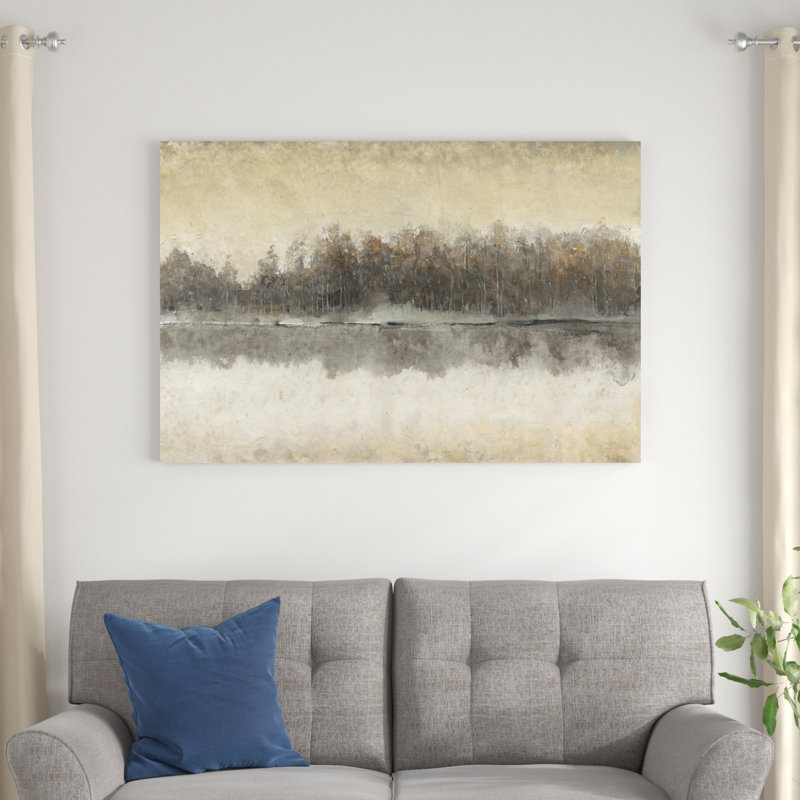 «Edgewater II», peinture sur toile, Unframed, H 32 po x l 48 po, Non