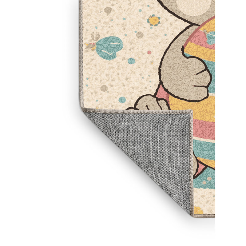 Tapis abstrait moderne et contemporain lavable en machine Tribeca, 3 X 5