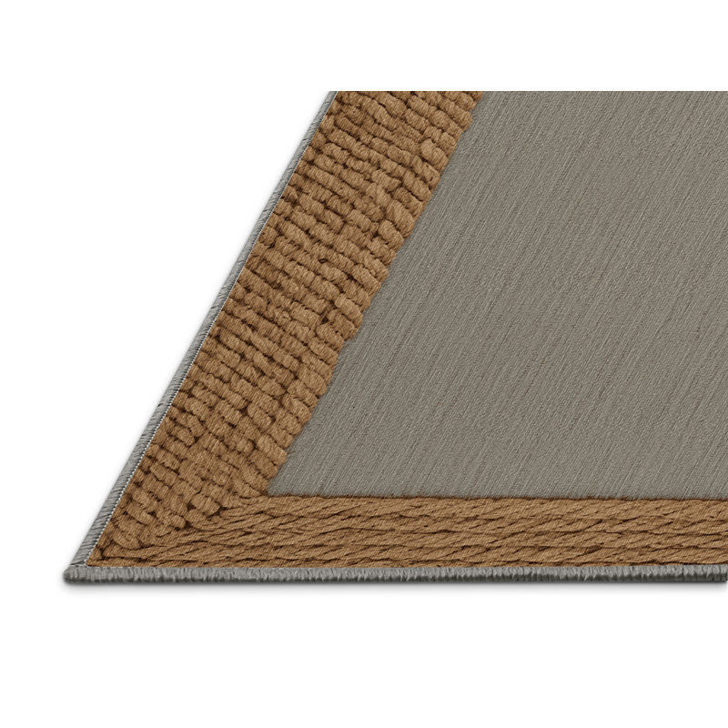  Tapis lavable en corde à bordure de ferme, Rond 3 pi