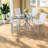 Contemporary Dining Table Sets, Glass And Metal, Sleek Modern For Kitchen And Home
