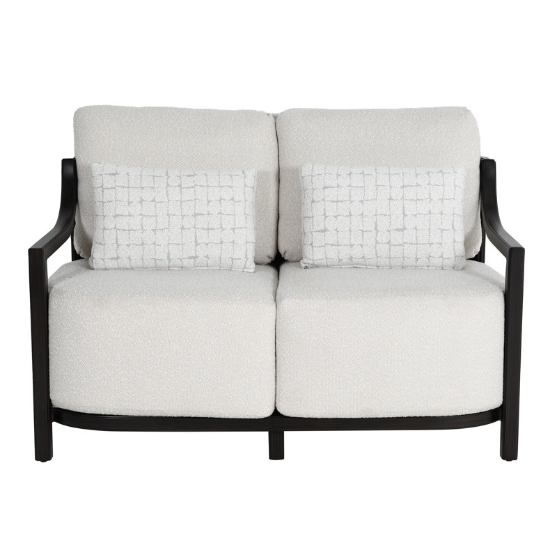 Samara Cushioned Loveseat w/Two Accent Pillows