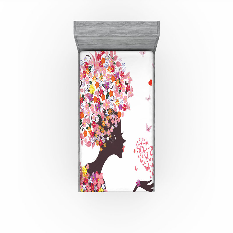 Multicolore Ambesonne, Drap-housse de taille simple
