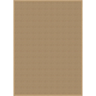  Well-Jute Shiba Farmhouse Solid Flat-Weave Beige Area Rug