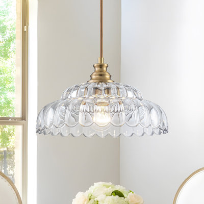 Luminaire suspendu en verre 1 lumière 1 lumière