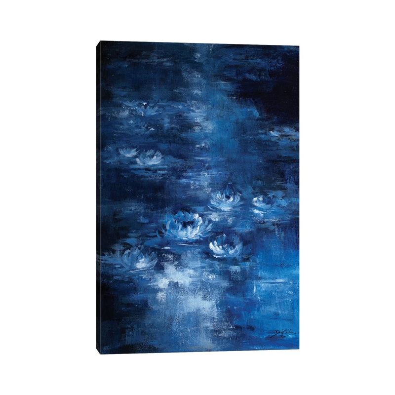 Lis de lune par Debi coules-reproduction d’art, H 40 po x l 26 po x P 1,5 po, Pas de tapis, Toile tendue