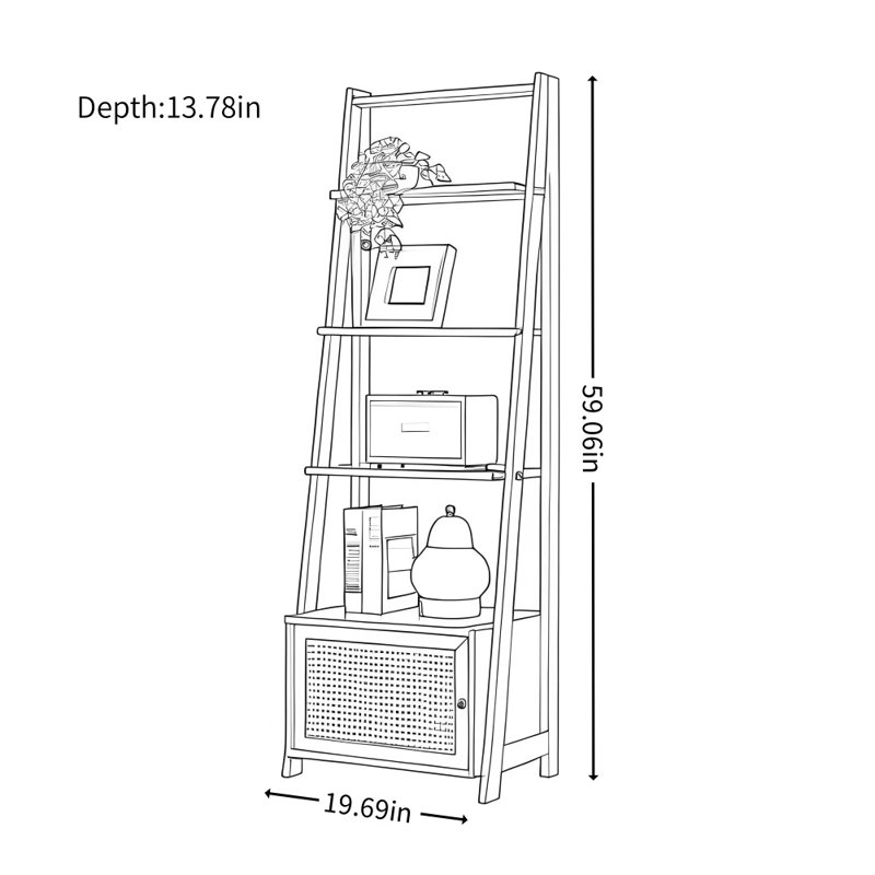 Vitrine multicouche moderne et simple, Brun noisette