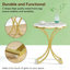 Table d'appoint pour canapé polyvalente, table de bout ronde chic, table basse étroite
