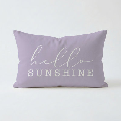Hello Sunshine Pillow 16"X12" Lilac