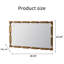 Miroir mural rétro en bois sculpté rond avec cadre colonne décorative rétro