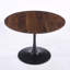 Table de salle à manger ronde de 42,1 pouces en forme de tulipe de couleur noyer, table à piédestal en panneau de fibres à densité moyenne Mid-Century, table de bout multifonctionnelle pour 4 à 6 personnes