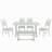 Solid Wood Solid Wood Top Trestle Dining Set-1820585986-1820585997-1820585996