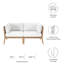 Causeuse d'extérieur en bois de teck Clearwater par Modway-450162278
