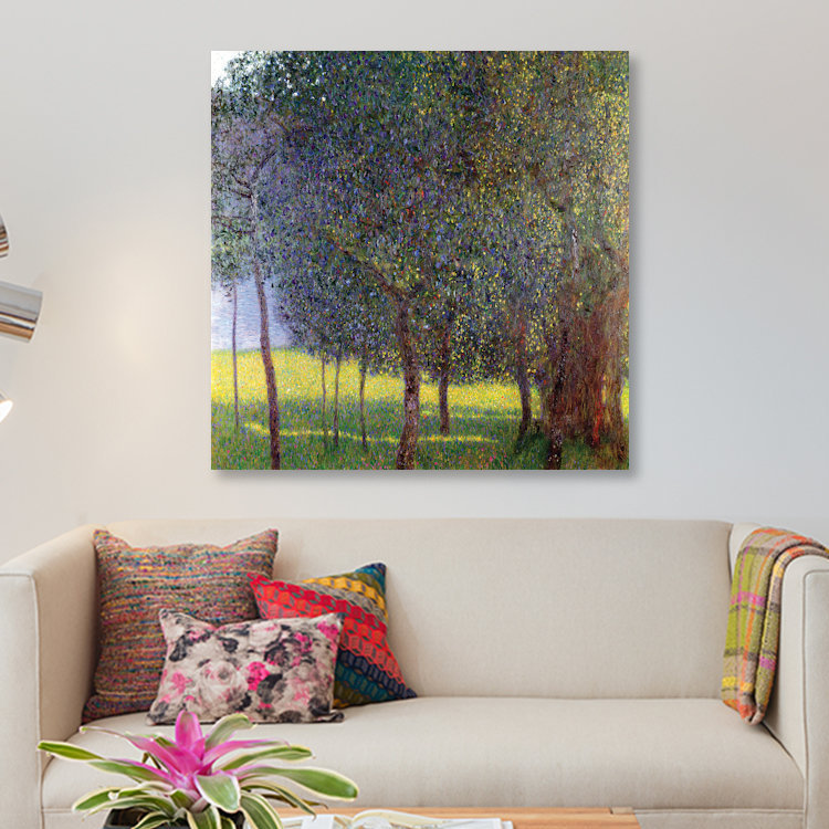 «Fruit Trees 1901», reproduction d'impression sur toile, H 12 po x l 12 po x P 1,5 po, Toile tendue, Pas de tapis