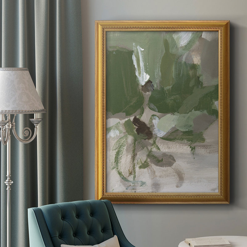 Toile encadrée de qualité supérieure Green Tea II - prête à être accrochée, L 16 po x H 20 po