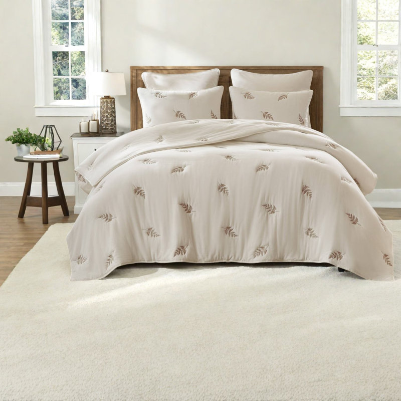 Cotton Floral Quilt Set
