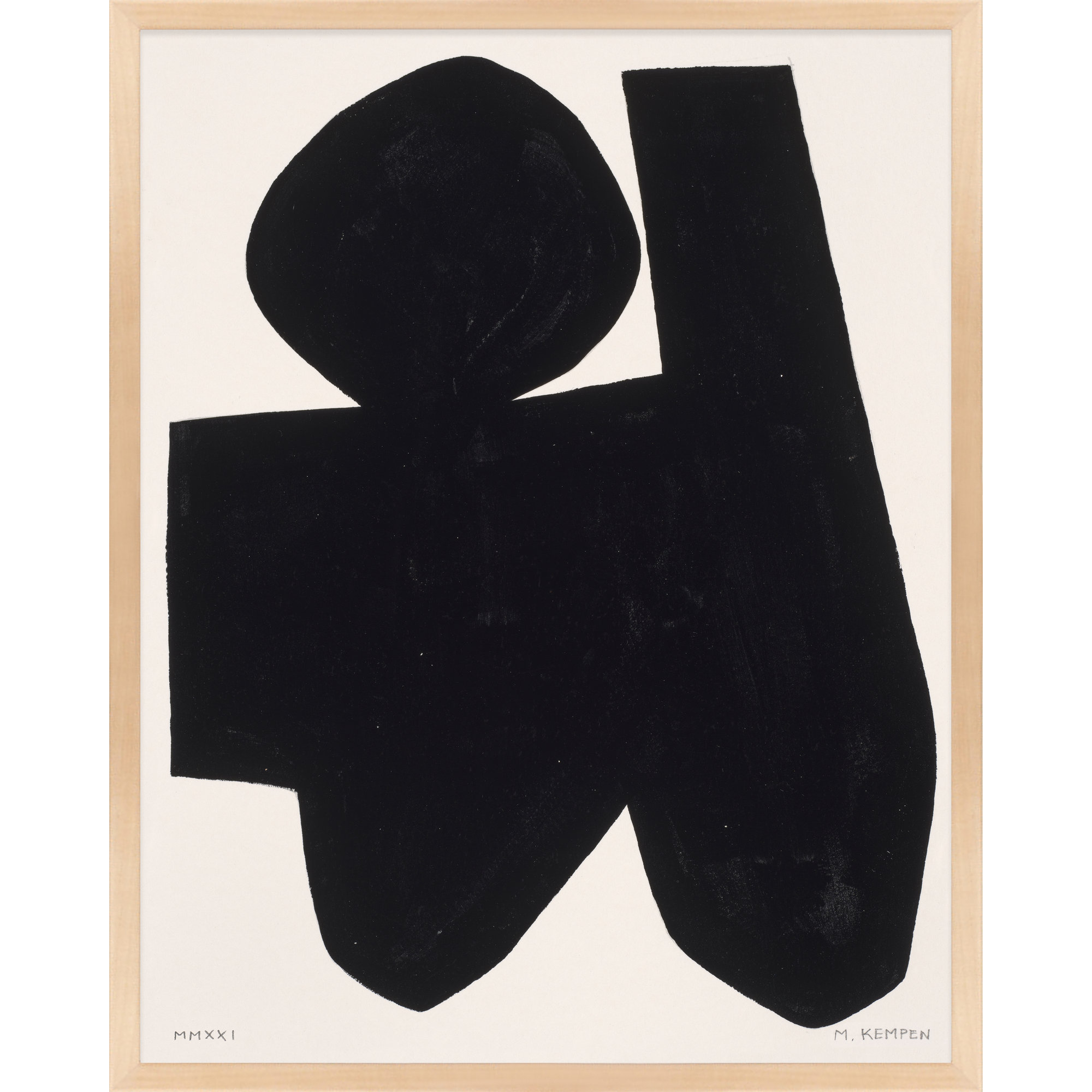 Module On White 4 by Michael Kempen, Brown, 50" H x 40" W x 1.25" D