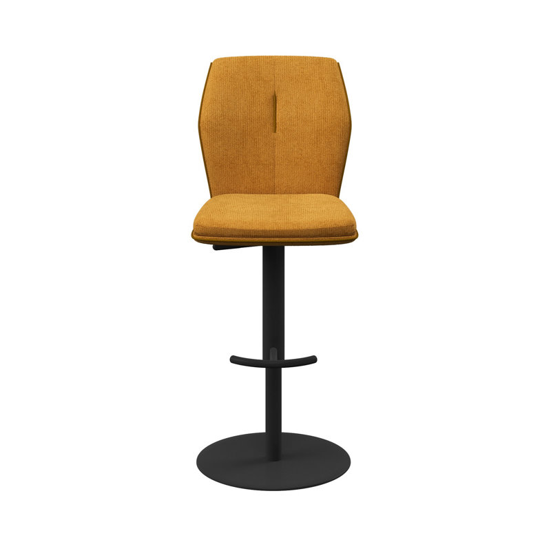 Armonia Fabric Bar Stool, Mustard