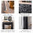 Black + Burlywood Solid Wood Freestanding Fireplace