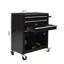 Boîte à outils 4Drawer Rrolling, 24,4 po avec 4 roues et tiroirs avec outils, pour garage, entrepôt, atelier, magasin, noir-1633806185