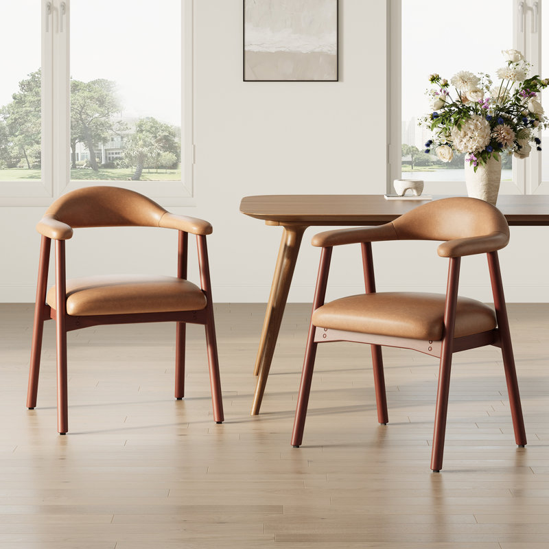48cm H Upholstered Armchair, Brown