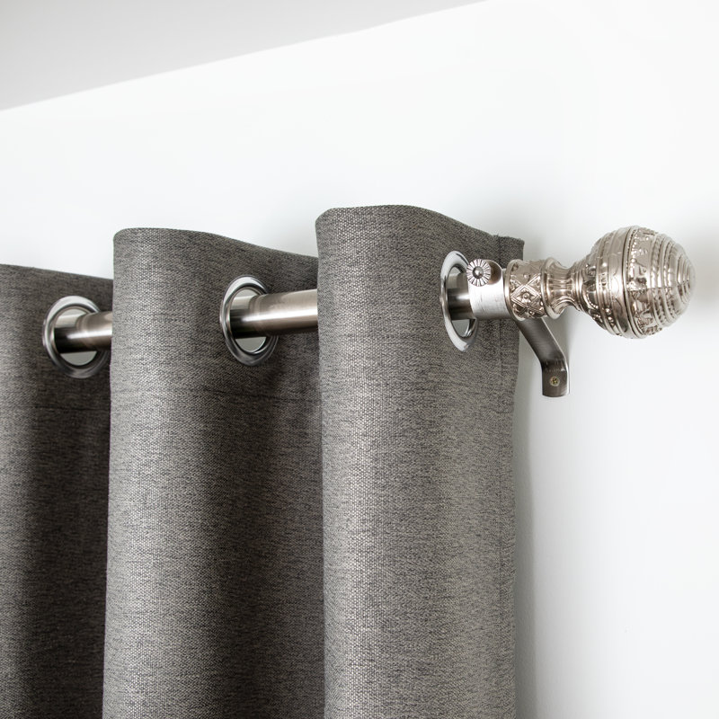 Synder Room Darkening Curtains / Drapes Pair, Charcoal