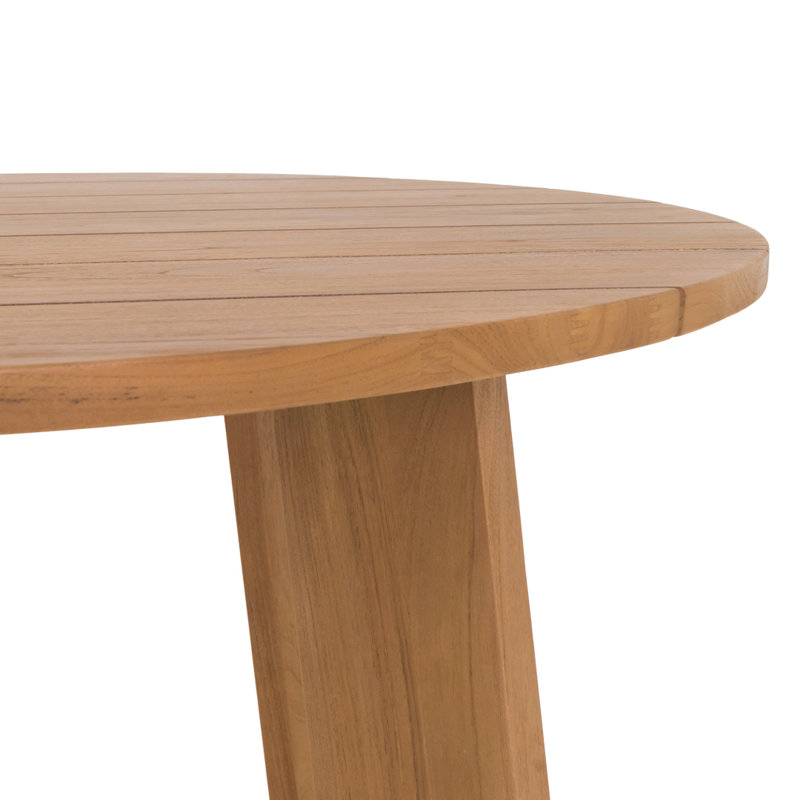 Delta Round Outdoor Dining Table Natural, Natural/Natural