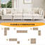 Canapé modulaire rembourré en velours côtelé 110 po Latitude Run Shariff-492359682