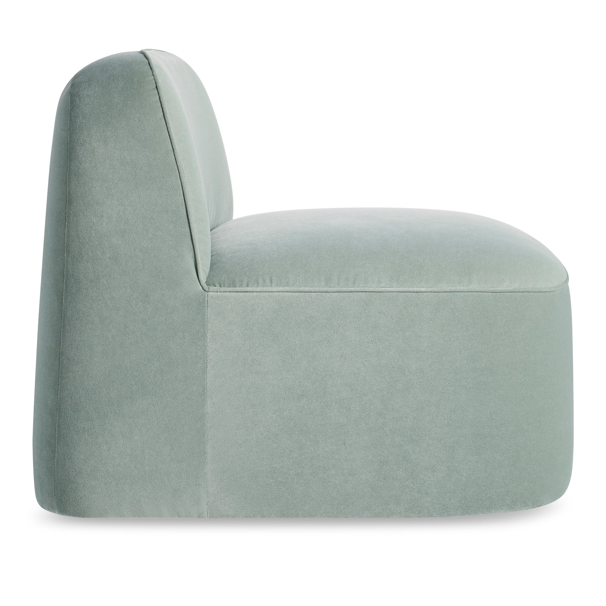 Looksee Upholstered Swivel Side Chair, Breezy Blue Velvet