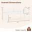 Lit simple mezzanine bas, structure de lit en métal robuste avec garde-corps de sécurité et 2 échelles blanches-129619069