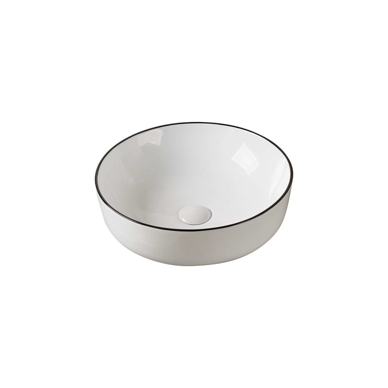 Lavabo de salle de bain vasque rectangulaire en céramique blanche