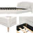 Upholstered Bed Frame with Boucle Fabric and Wingback Headboard, White Modern Platform Bed with Solid Rubber Wood Legs, No Box Spring Needed Easy Assembly-712484826