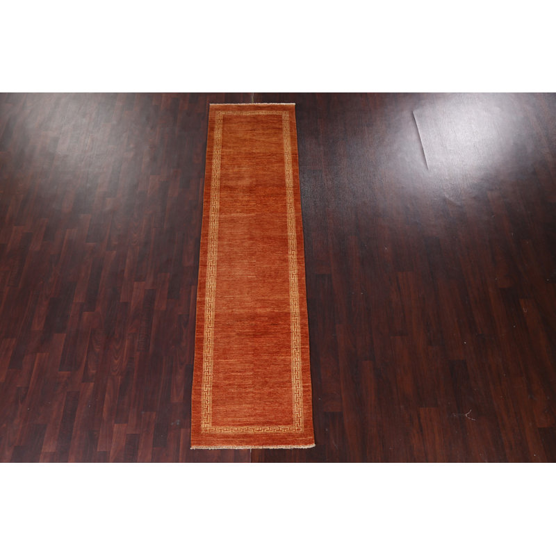Tapis orange Gabbeh 3 x 10