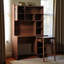Bureau d'ordinateur avec bureau rotatif à 90 degrés, bureau de 43 po x 70 po avec tiroir de rangement et armoires, bureau de jeu avec tablettes, bureau d'écriture pour bureau, bureau de travail pour la maison