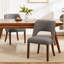 Chaise d'appoint rembourrée en bois massif-896201413
