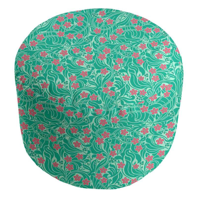 Repose-pieds Avicia, Rose pastel / vert