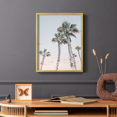 «Palms Up», reproduction encadrée - bois massif