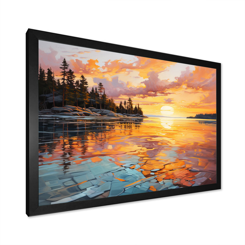 Writhlington Canada Morning Reflections II sur impression sur toile, Cadre photo noir, H 24 po x l 32 po x P 1 po