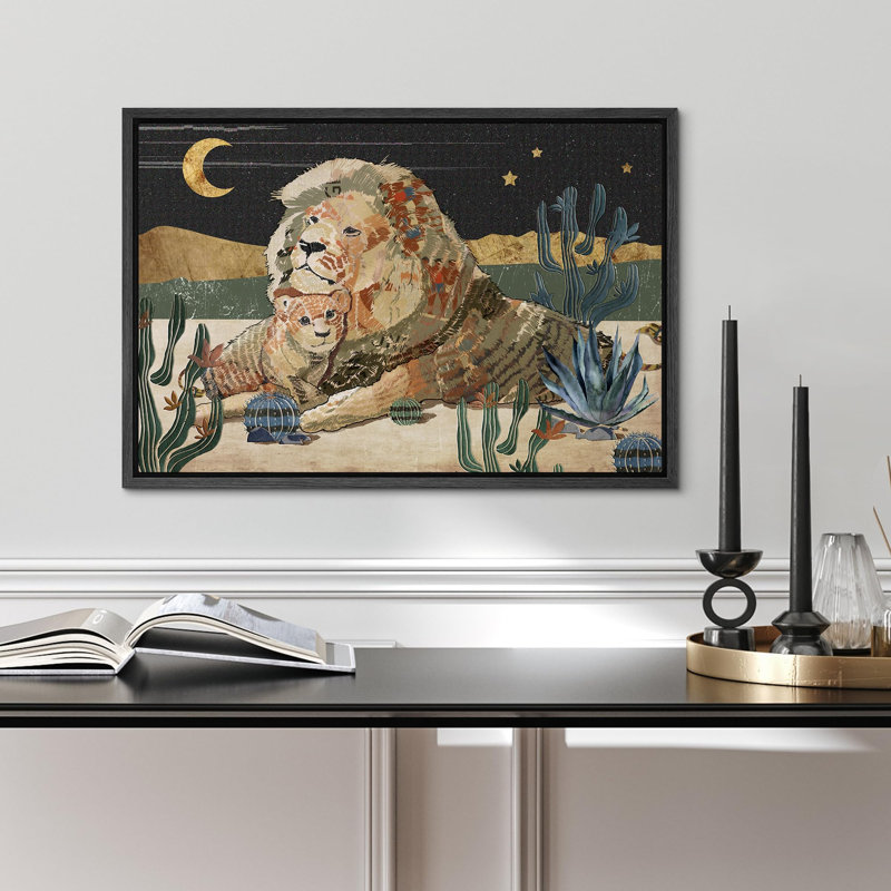 Lion, H 16 po x l 24 po x P 1,5 po, Noir