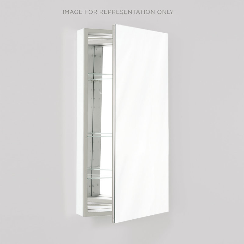 PLM24 Series Medicine Cabinet, Black, Beveled