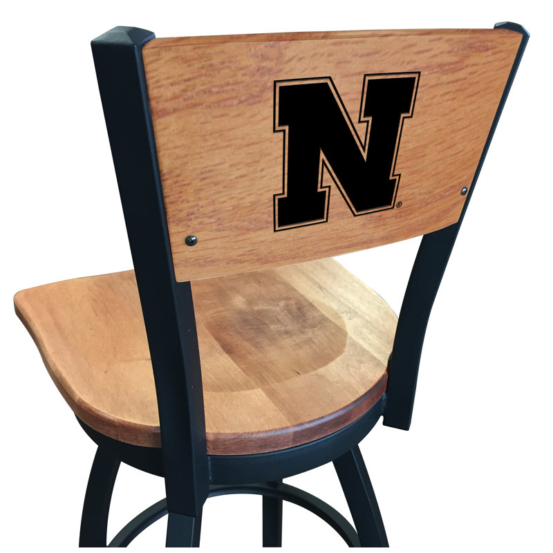 Tabouret tournant NCAA, Érable moyen, Cornhuskers de Nebraska, Tabouret de comptoir (siège d'une hauteur de 25 p