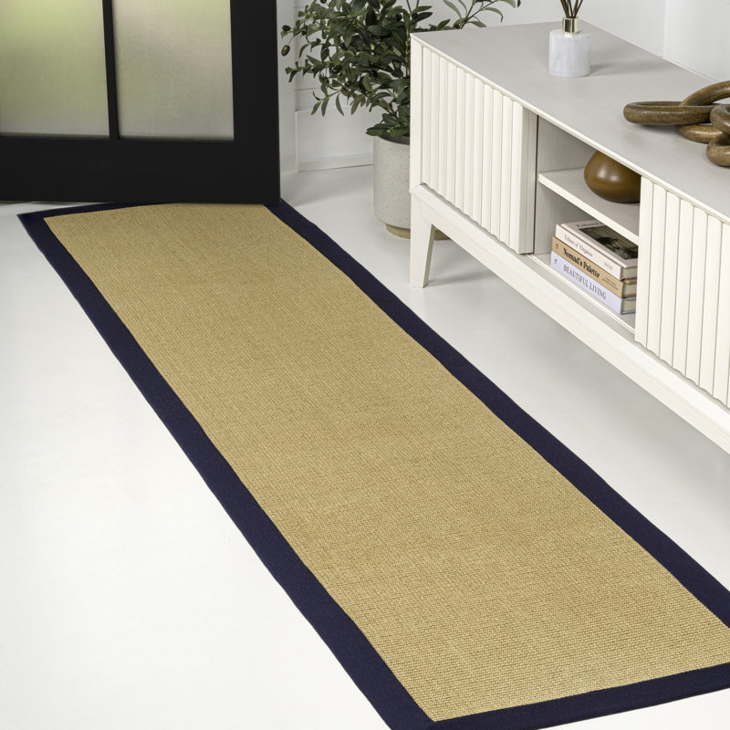 Tapis en jute Locklin, Tapis de couloir 2 pi 2 po x 8 pi