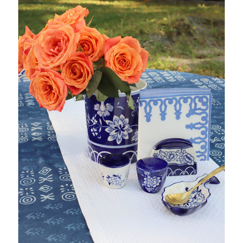 Support à beurre et cuillère Blue Garden