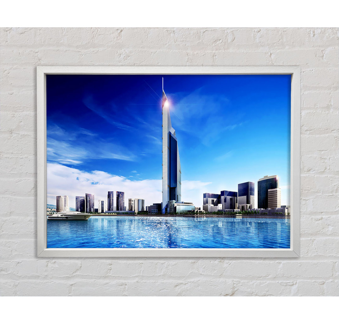 Burj Dubai Wolkenkratzer - Einzelner Bilderrahmen Kunstdrucke auf Leinwand