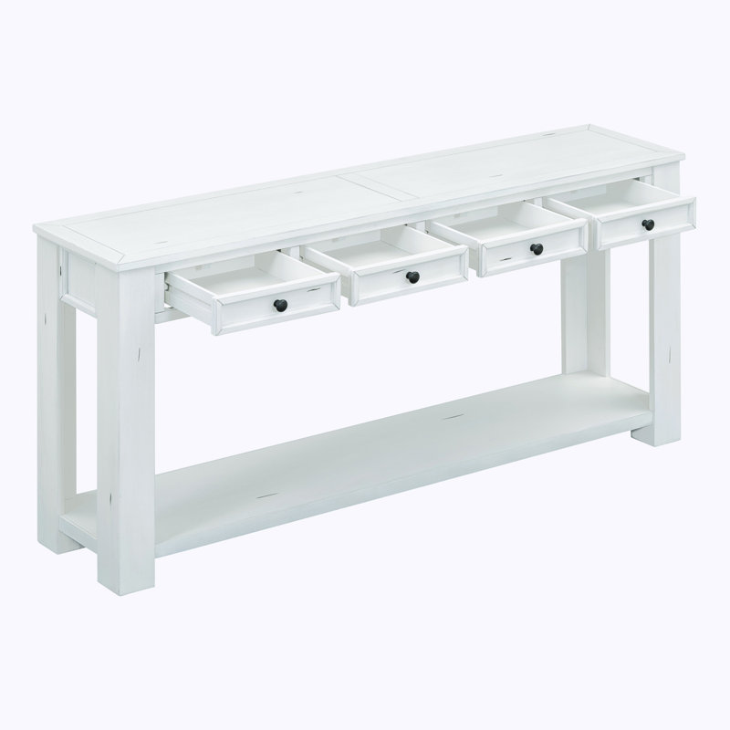 Arlesia 63'' Console Table, Antique White